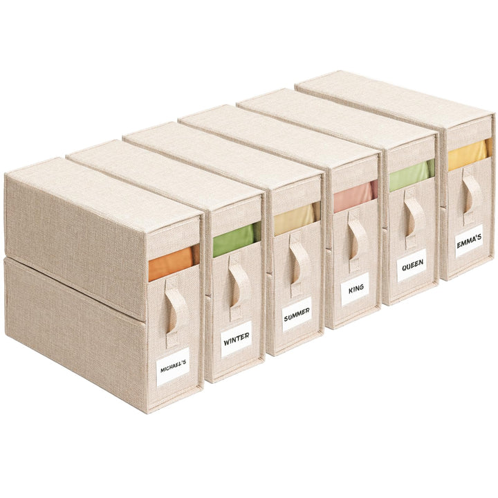 Bettlaken-Organizer und Aufbewahrung: King/Queen-Size-Bettlaken-Organizer mit Fenster, faltbarer und