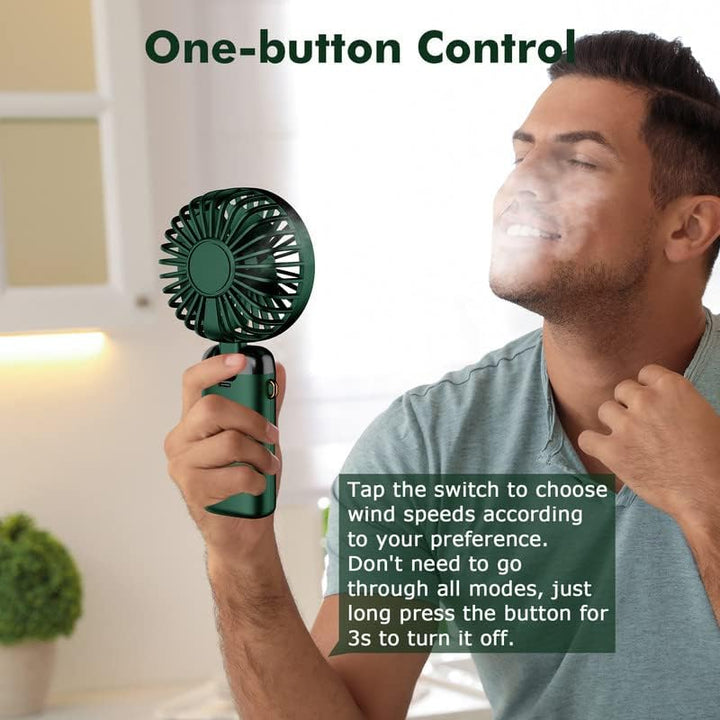 Rafada Handventilator, Tragbarer Mini Ventilator, Wiederaufladbar, Kleiner Taschenventilator Mit 5 G
