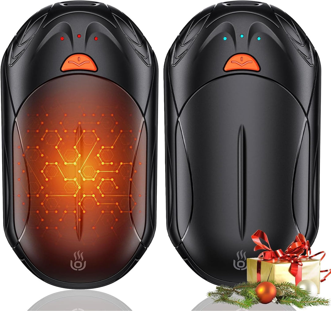 Handwärmer Elektrisch 2 Pack, OUTJUT Handwärmer Wiederaufladbar 6000mAh Tragbare Taschenwärmer USB H