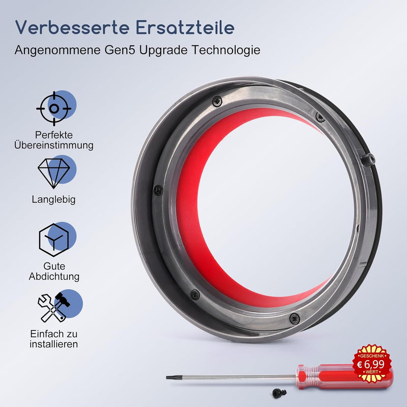 Verbesserter Dichtungsring für Dyson V11 V15 Gen5 Staubbehälter Ersatzteile, Dichtring des Staubeime