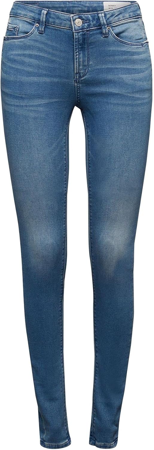 ESPRIT Damen Jeans 990ee1b312, Blue Rinse,