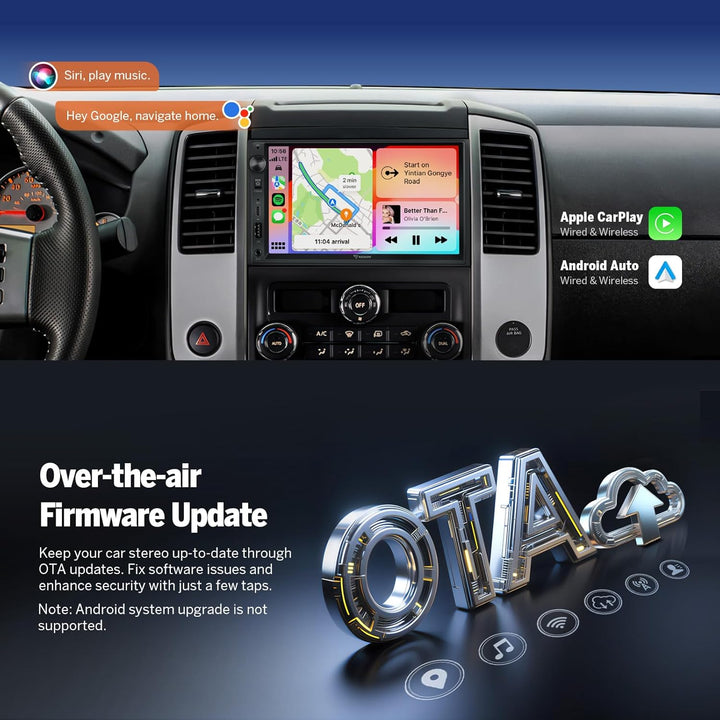 Eonon 7 Zoll Android 14 Doppel-Din-Autoradio 4+64GB GPS Navigationssystem CarPlay Android Auto Scree