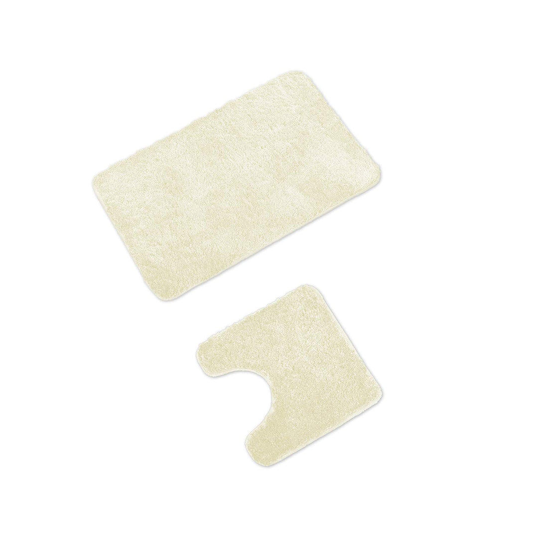 WohnDirect Badematten Set - WC Vorleger (45x45cm), Badematte (50x80cm) - rutschfest waschbar Badezim