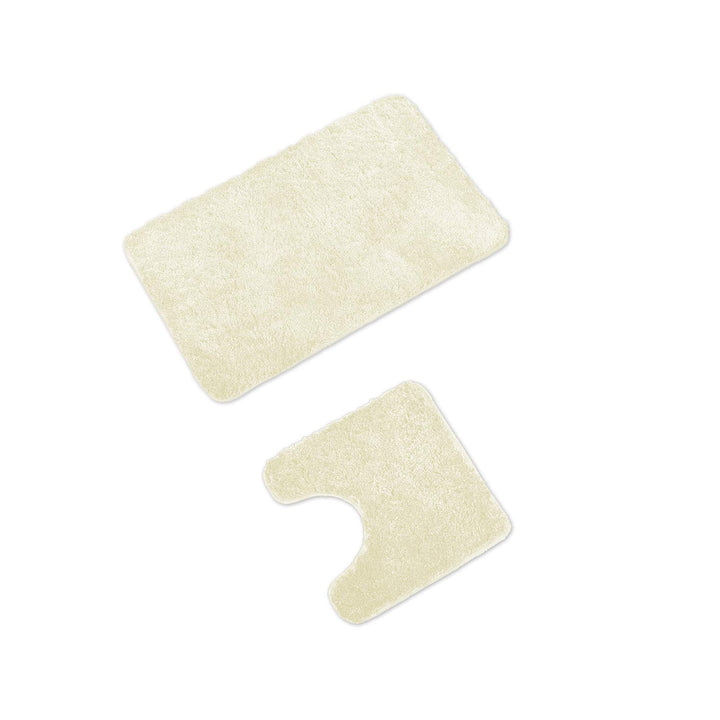 WohnDirect Badematten Set - WC Vorleger (45x45cm), Badematte (50x80cm) - rutschfest waschbar Badezim