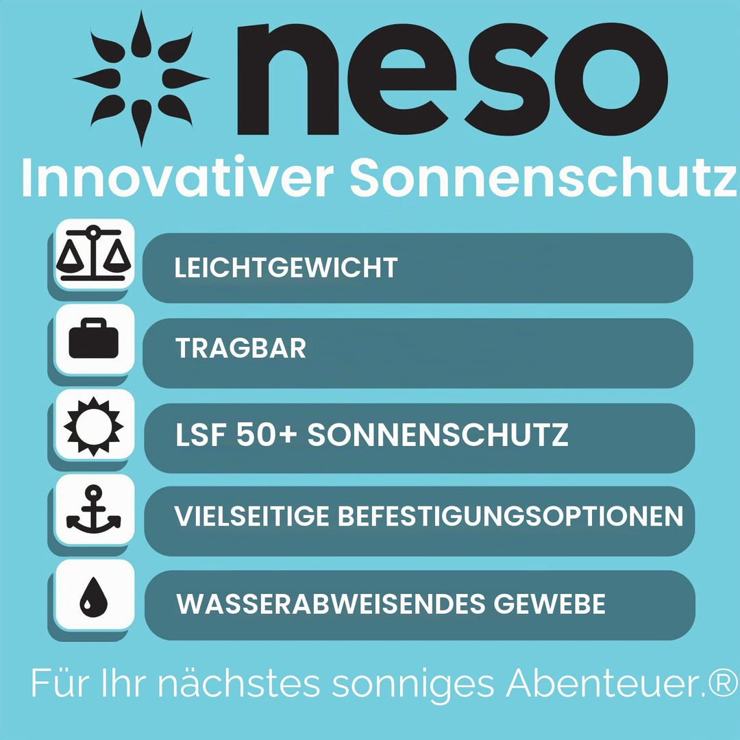 Neso Zelte Grande Beach Zelt, 2,1 m hoch, 2,8 m (9 ft) x 2,8 m (9 ft), Verstärkte Ecken und Kühlfach