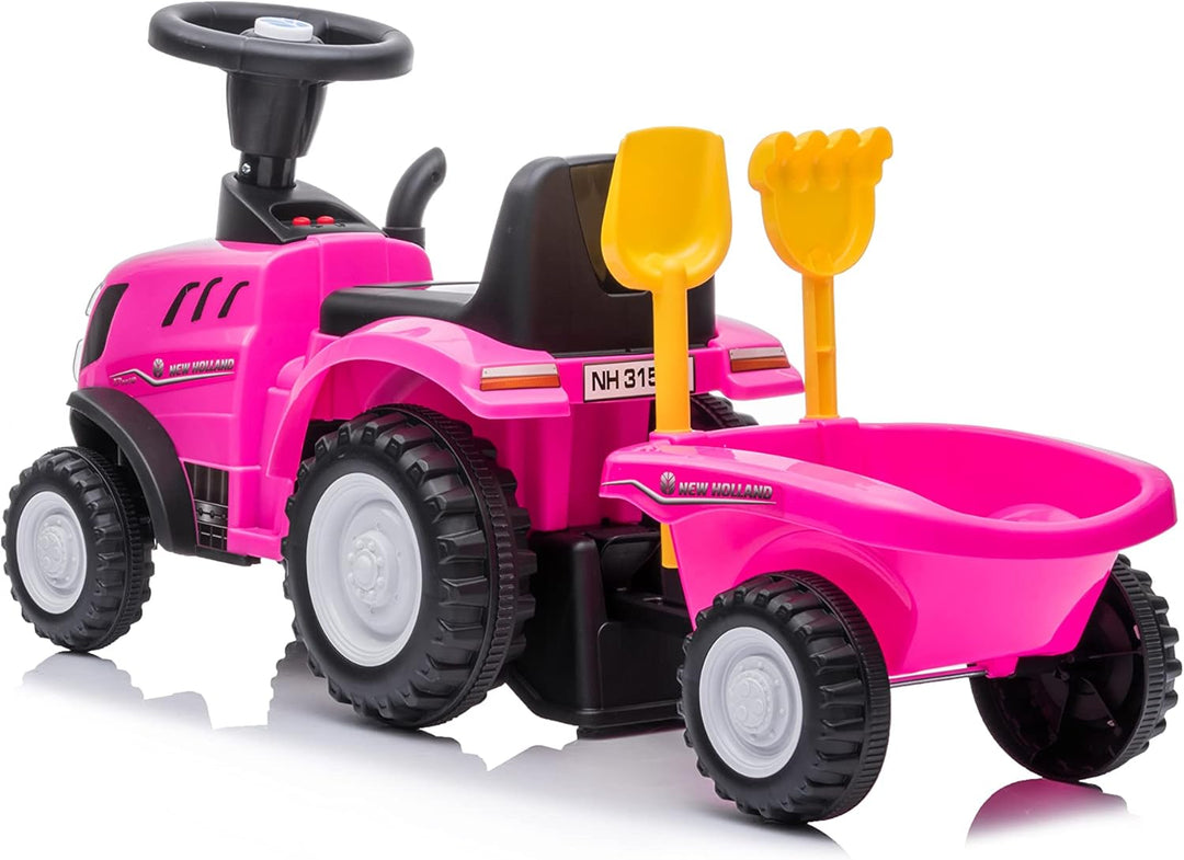 Kinder Rutschauto Rutschfahrzeug New Holland Traktor mit Anhänger Rutscherfahrzeug Kinderauto Kinder