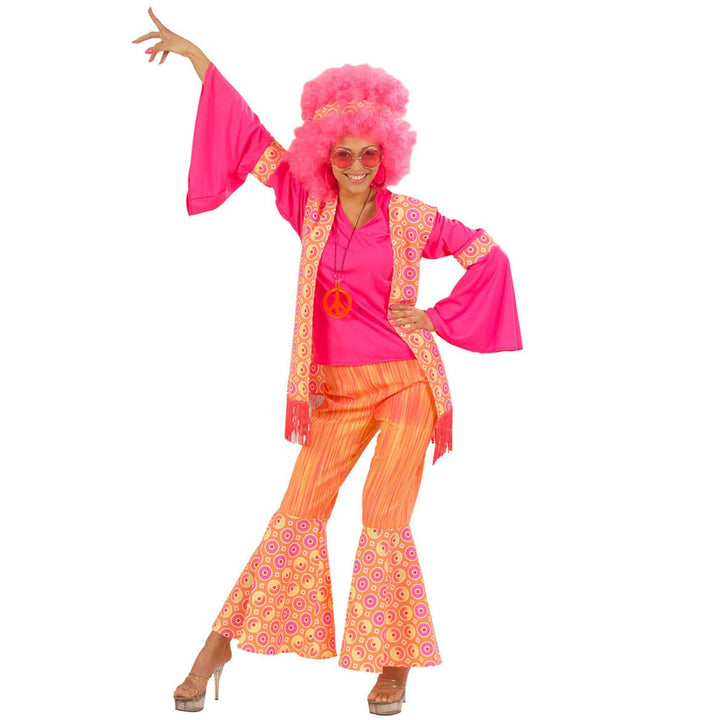 WIDMANN 57742 COSTUME DONNA ANNI 60 M ROSA HIPPIE SHOCK #5774, M