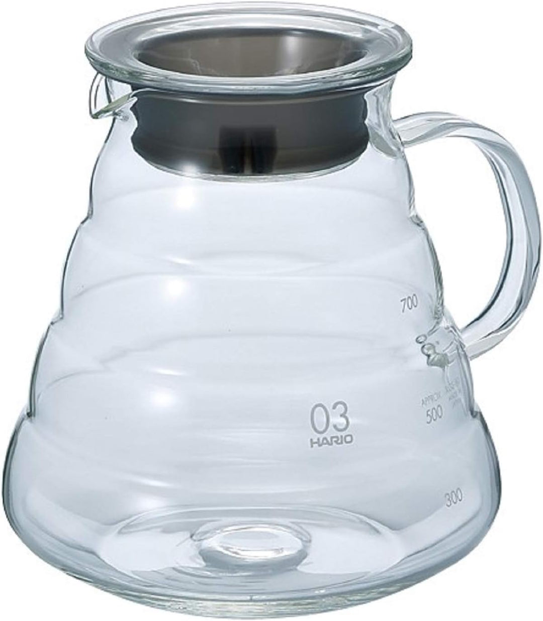 Hario XGS-80TB Kaffeekanne aus Glas / Range Server 800 ml, farblos, 13 x 15,2 x 13 cm, 13 x 15,2 x 1