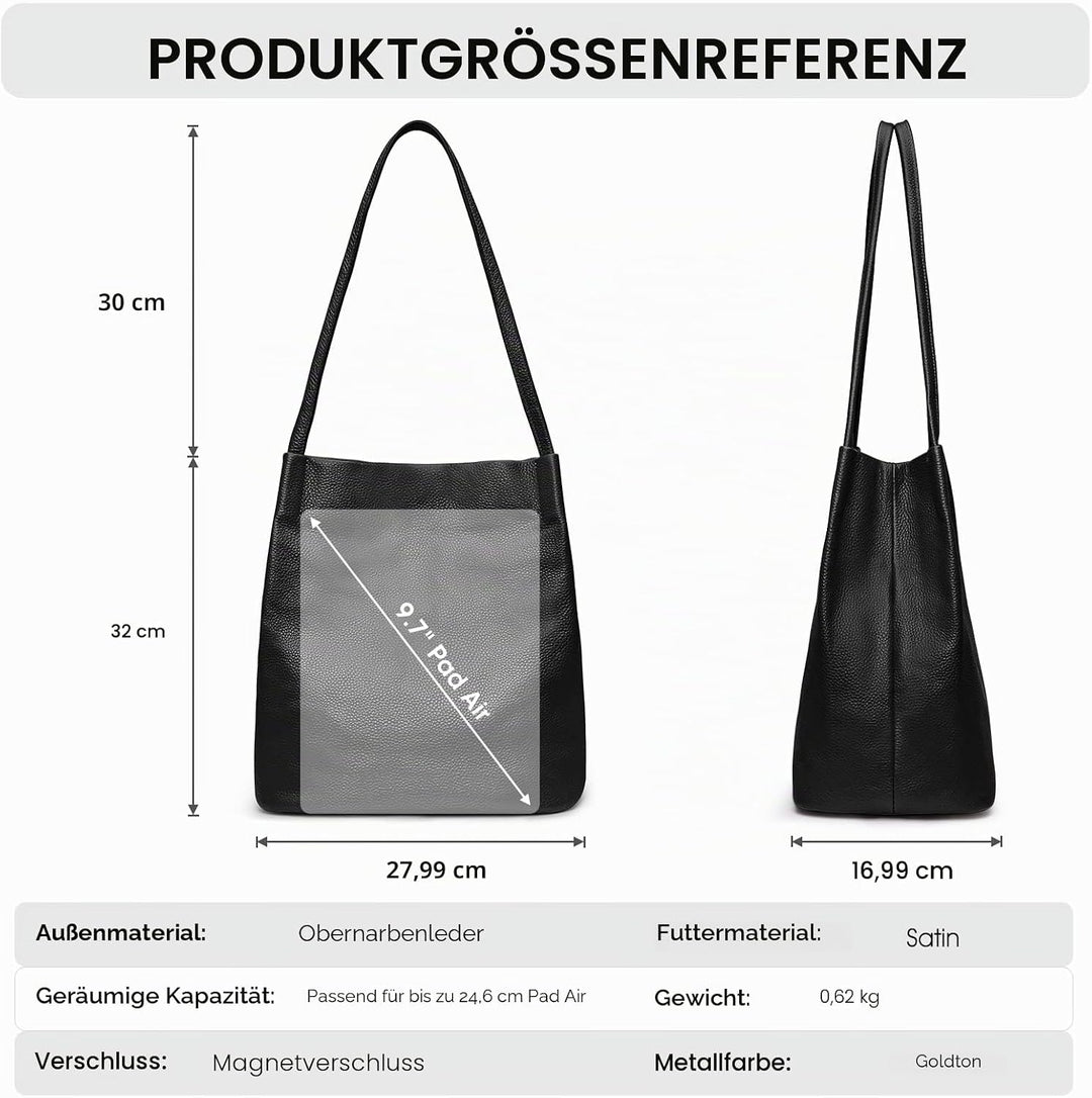 Kattee Damen weiche Echtleder Totes Umhängetasche Geldbörsen und Handtaschen mit oberem Magnetversch