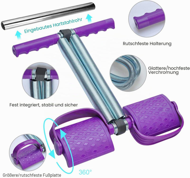 COVVY Multifunktionale Sportgerät Pedal Bodybuilding Expander Feder Schlauch Fusspeda Zugseil Fitnes