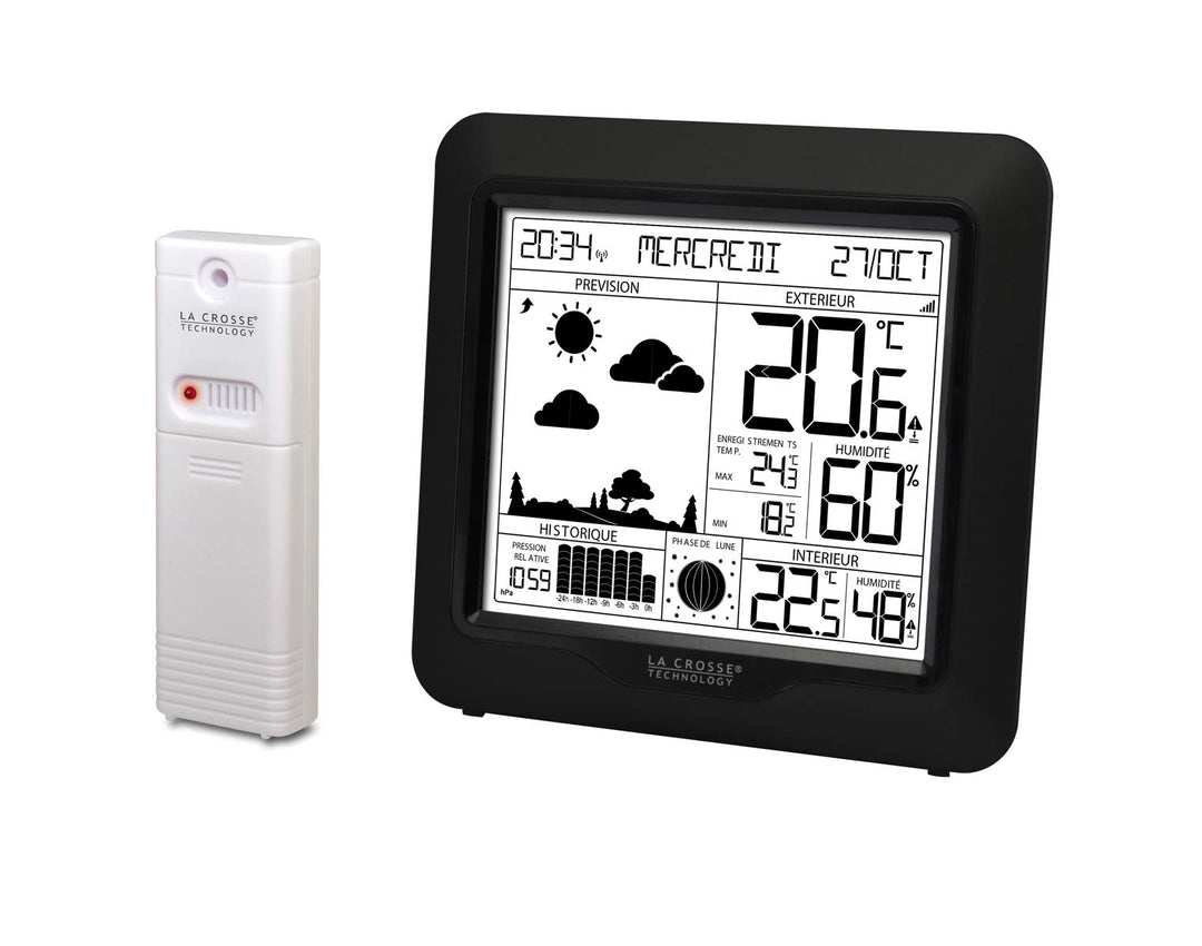 La Crosse Technology - WS6823 Wetterstation mit Vorhersage und DCF-Signal – Schwarz