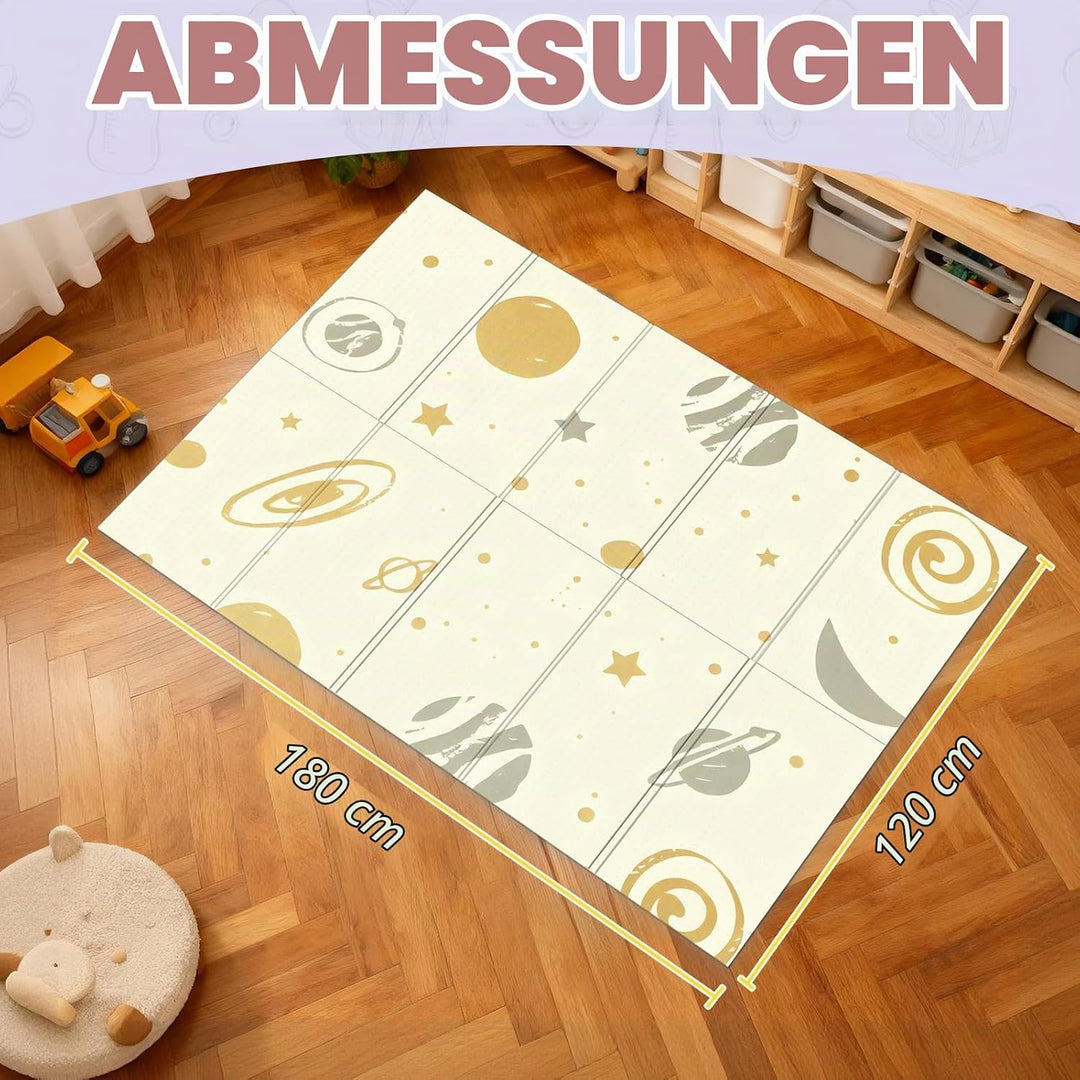 Huracan Krabbelmatte Baby Spielmatte, Doppelseitige Kinderzimmer Faltbar, Spielteppich Kinder Teppic