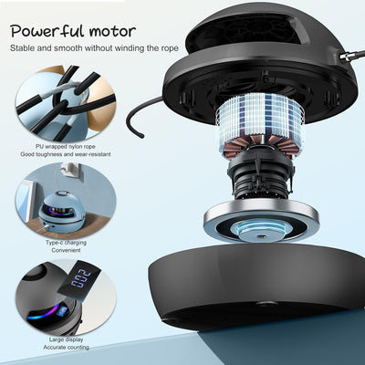Elektronische Springseil, Smart Jump Rope Machine mit Fernbedienung, Bluetooth Springseilmaschine, E