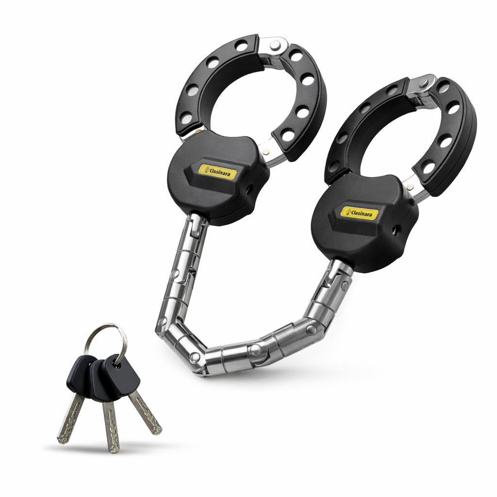 E-Scooter Schloss mit Handschellen-Kette – Handschellenschloss, Scooter-Schloss aus A3 Stahl, Ketten
