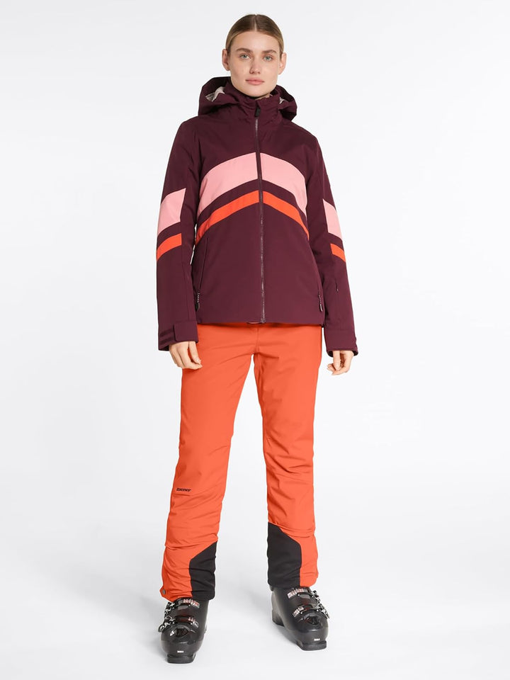 Ziener Damen Telia Ski-Jacke/Winter-Jacke | warm, atmungsaktiv, wasserdicht (1er Pack) 34 velvet red