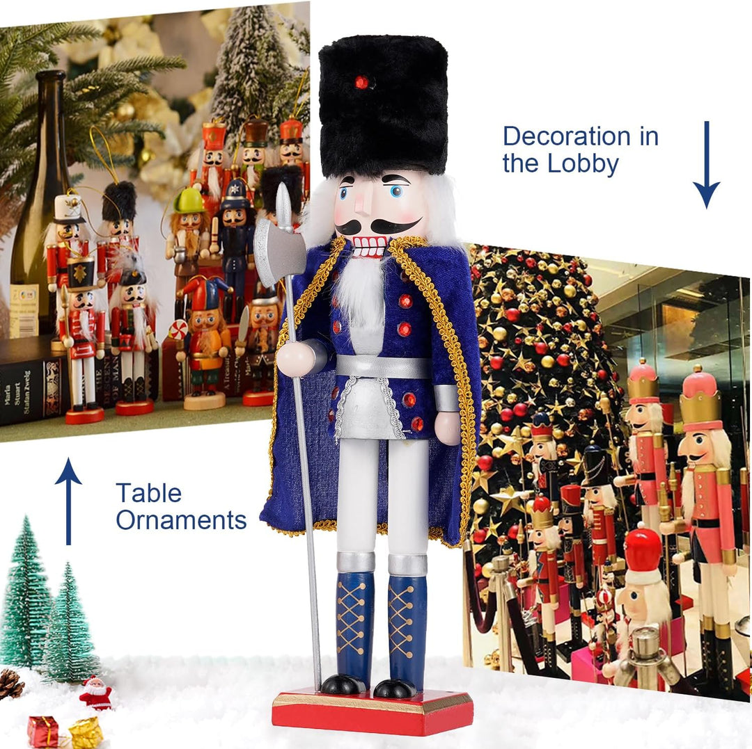 COMBIUBIU 38 cm Nussknacker Figuren Holz Nussknacker Soldaten,Traditionelle Weihnachten Nussknacker
