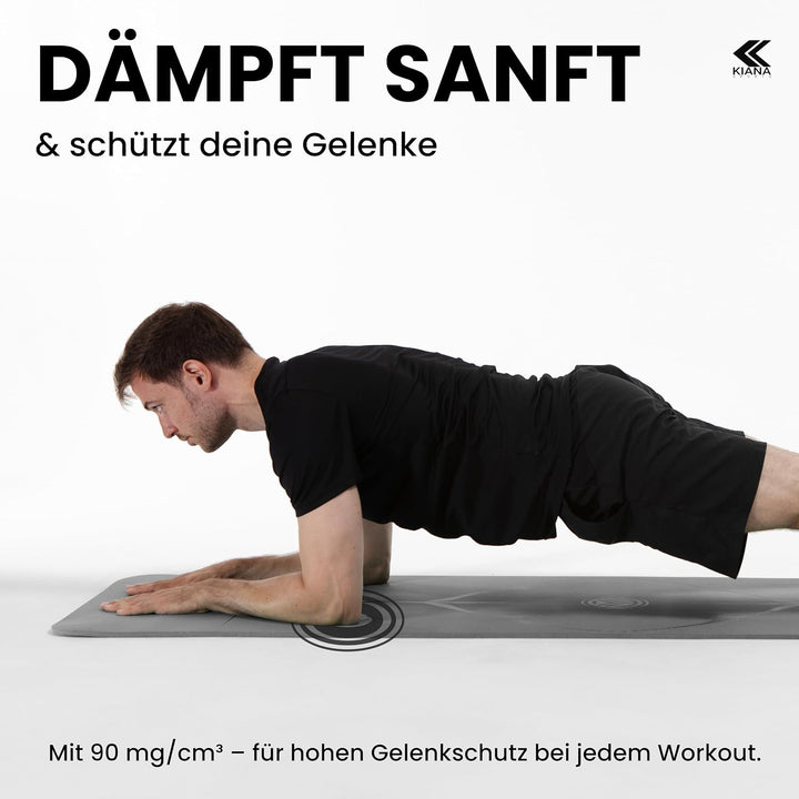 Yoga Matte aus Deutscher Entwicklung – Rutschfeste &amp; gelenkschonende Yogamatte – 2 Komfort-Dicken (1