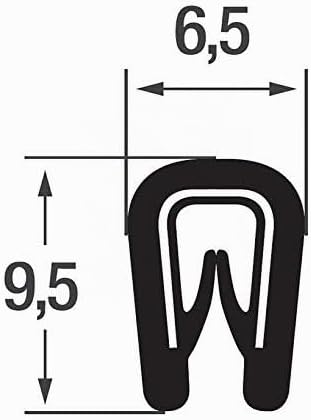 KS1-2S-M Kantenschutzprofil von SMI-Kantenschutzprofi - PVC Klemmprofil - Klemmbereich 1-2 mm - mit