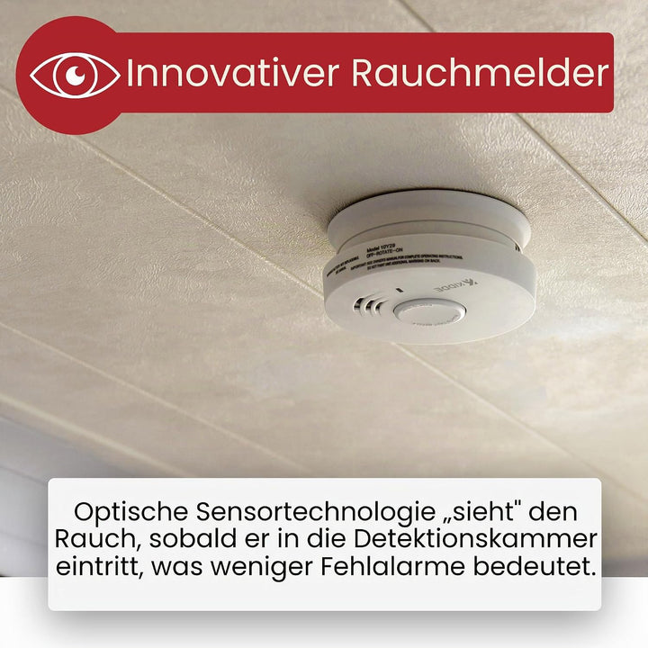 Kidde 10Y29 Optischer, photoelektrischer Brandmelder, 10 Jahre Lebensdauer