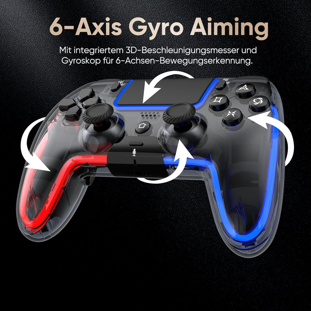 BETMI Wireless Controller für PS5, Pro/Slim/MAC/Steam Deck/PC, Hall-Effekt-Joystick, Doppelvibration