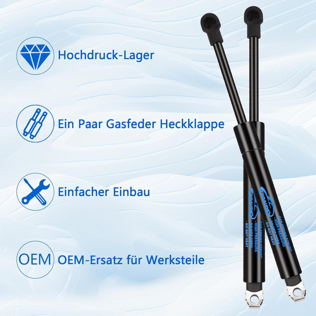 2Pcs Gasfeder Heckklappendämpfer für Mercedes-Benz S KLASSE (R129) 1989-2001 Gasdruckfeder Dämpfer K