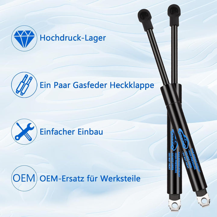 2Pcs Gasfeder Heckklappendämpfer für Mercedes-Benz S KLASSE (R129) 1989-2001 Gasdruckfeder Dämpfer K