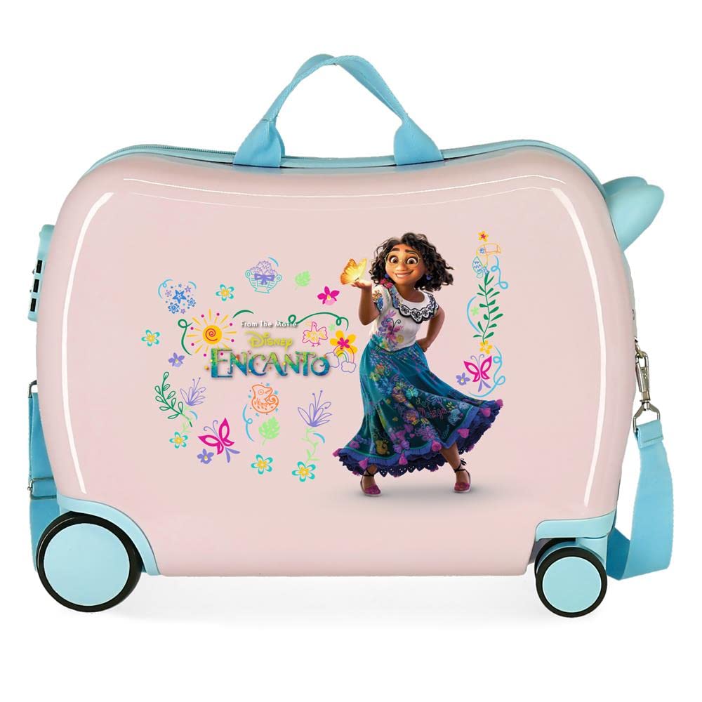 Disney Encanto Kinderkoffer, Rosa, 50 x 39 x 20 cm, Hartplastik, seitlicher Kombinationsverschluss,