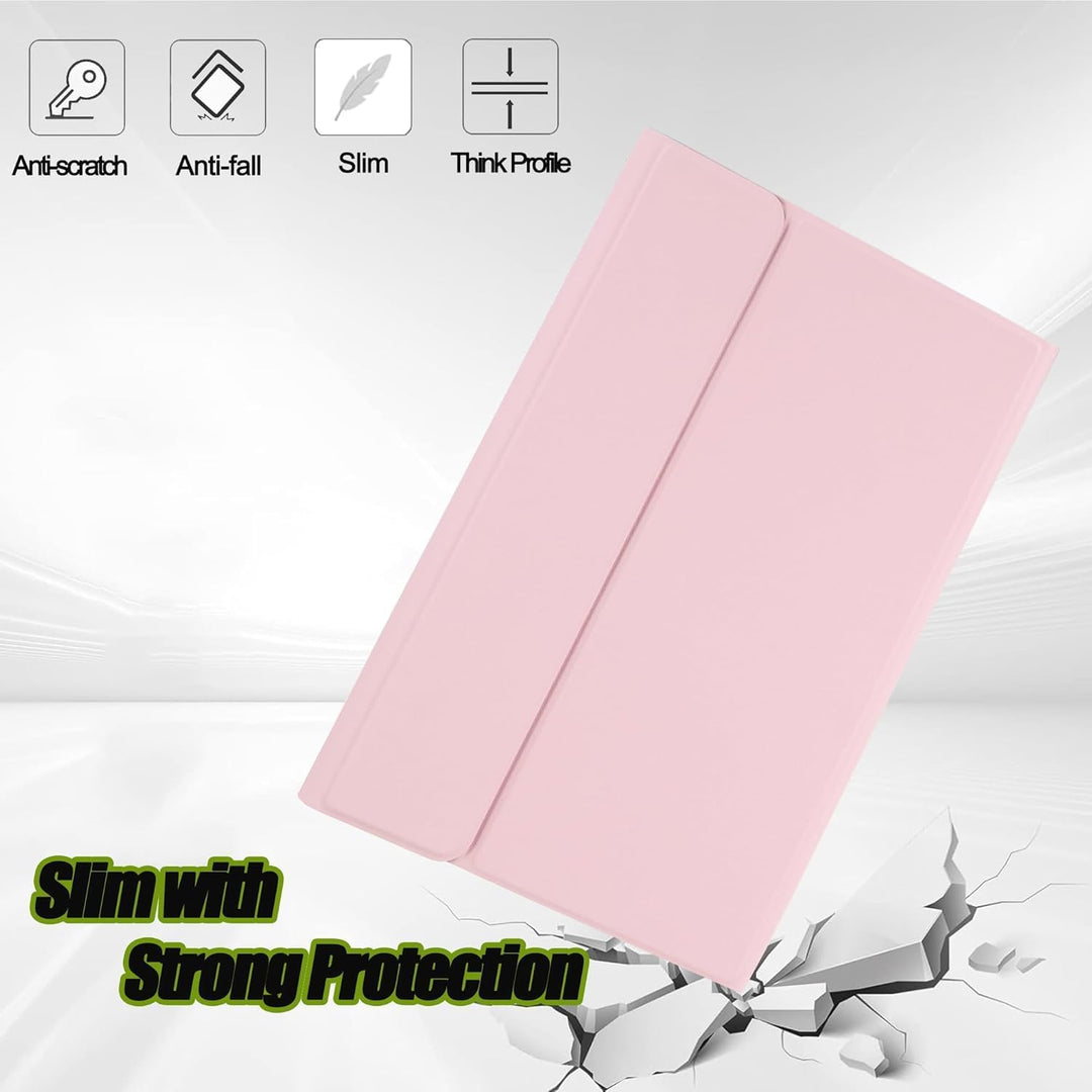 Tastatur mit Hülle für Lenovo Idea Tab Tablet 11", TPU Rückseite Hülle mit Magnetisch Abnehmbarer QW