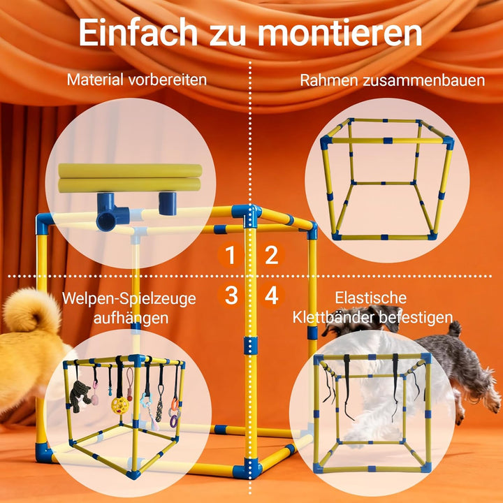 Welpenspielstudio, mit 9 interaktiven Hundespielzeugen, Welpenanreicherungsspielzeug, um sie zu besc