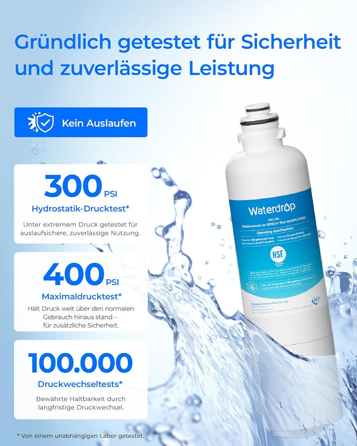 Waterdrop WD-F15 Kühlschrank Wasserfilter, Ersatz für Bosch® Ultra Clarity® Pro 11032518, KSZ50UCP,