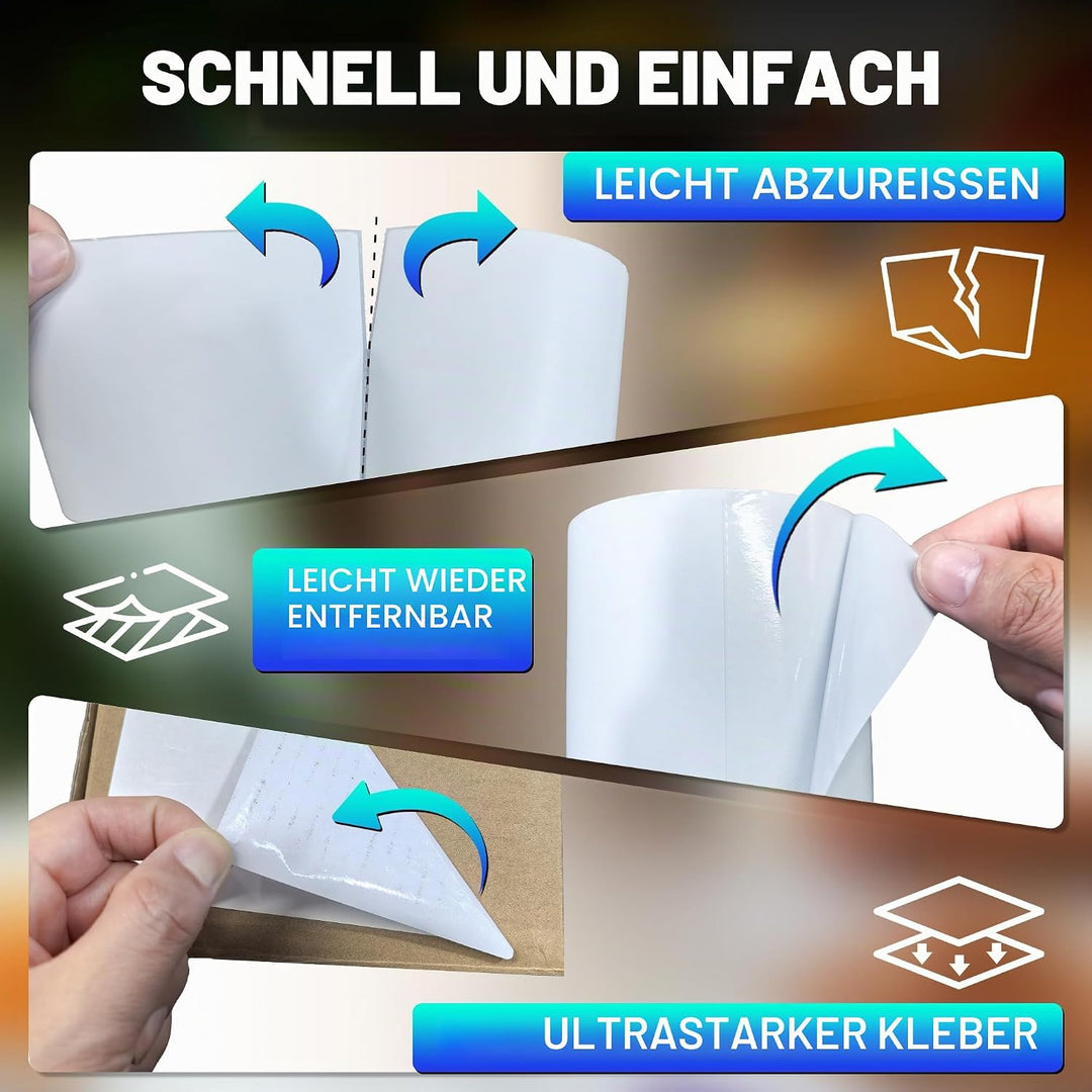 Tera Shipping Label Versandetiketten 100 x 150 mm, 250 Labels x 6 Rollen = 1500 Labels für Verschied