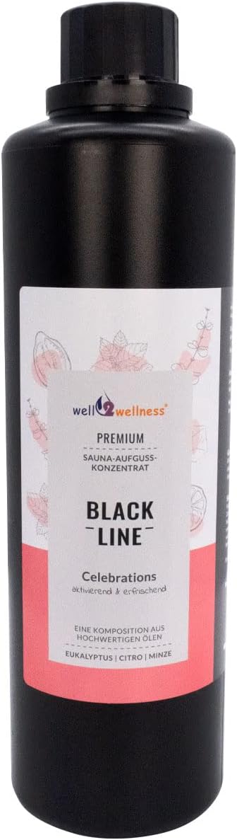 Black Line Saunaaufguss Saunaduft Geschenkset 3 x 500 ml mit Green Motion, Winter Wonderland, Celebr
