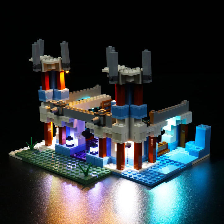 Led Licht für Lego Minecraft Der Eispalast Set (Nur Beleuchtungsset,Baustein nicht enthalten),BrickB