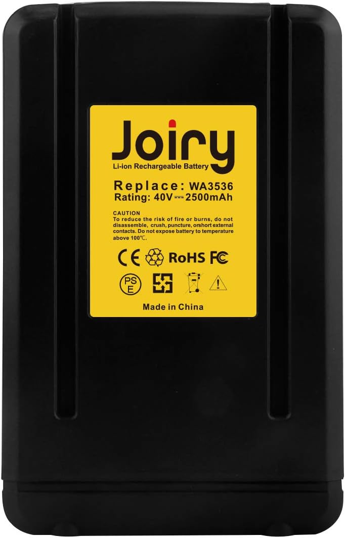 Joiry 40V 2500mAh Li-ion Replacement Battery Ersetzen für Worx WA3536 WG268E.9 WG568E.9 WG168E.9 WG3