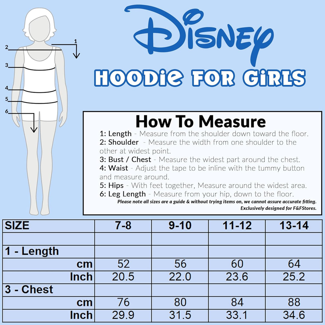 Disney Hoodie für Mädchen, Coole Pullover für Kinder und Jugendliche - Mädchen Geschenke (Blau Stitc