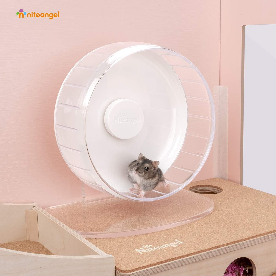 Niteangel Super-leise Hamsterräder - Leise Spinner-Hamsterräder mit verstellbarem Ständer für Zwergh