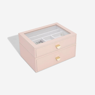 Stackers Blush Classic Jewellery Box - Set of 2 (with drawers) Blush Pink, Blush Pink