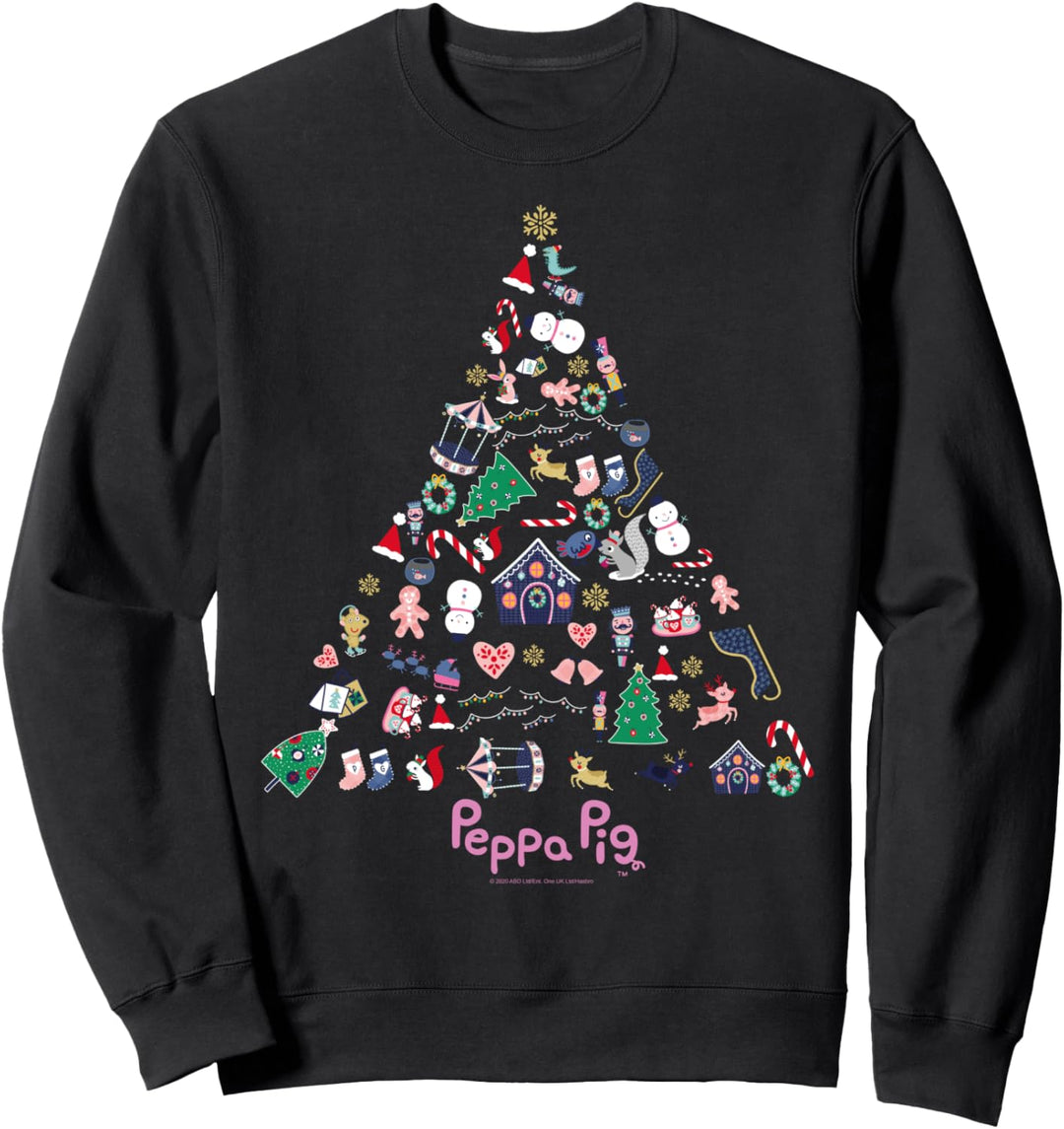Peppa Pig Christmas Tree Collage Sweatshirt