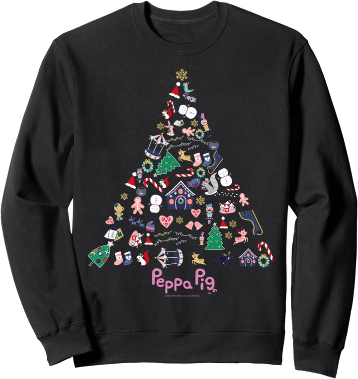 Peppa Pig Christmas Tree Collage Sweatshirt
