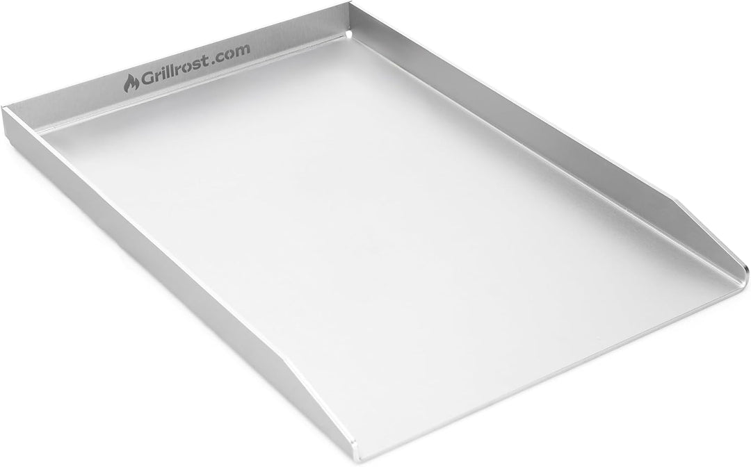 Grillrost.com Das Original Edelstahl Grillplatte | Plancha 49x32,5cm - passend für Weber Genesis I |