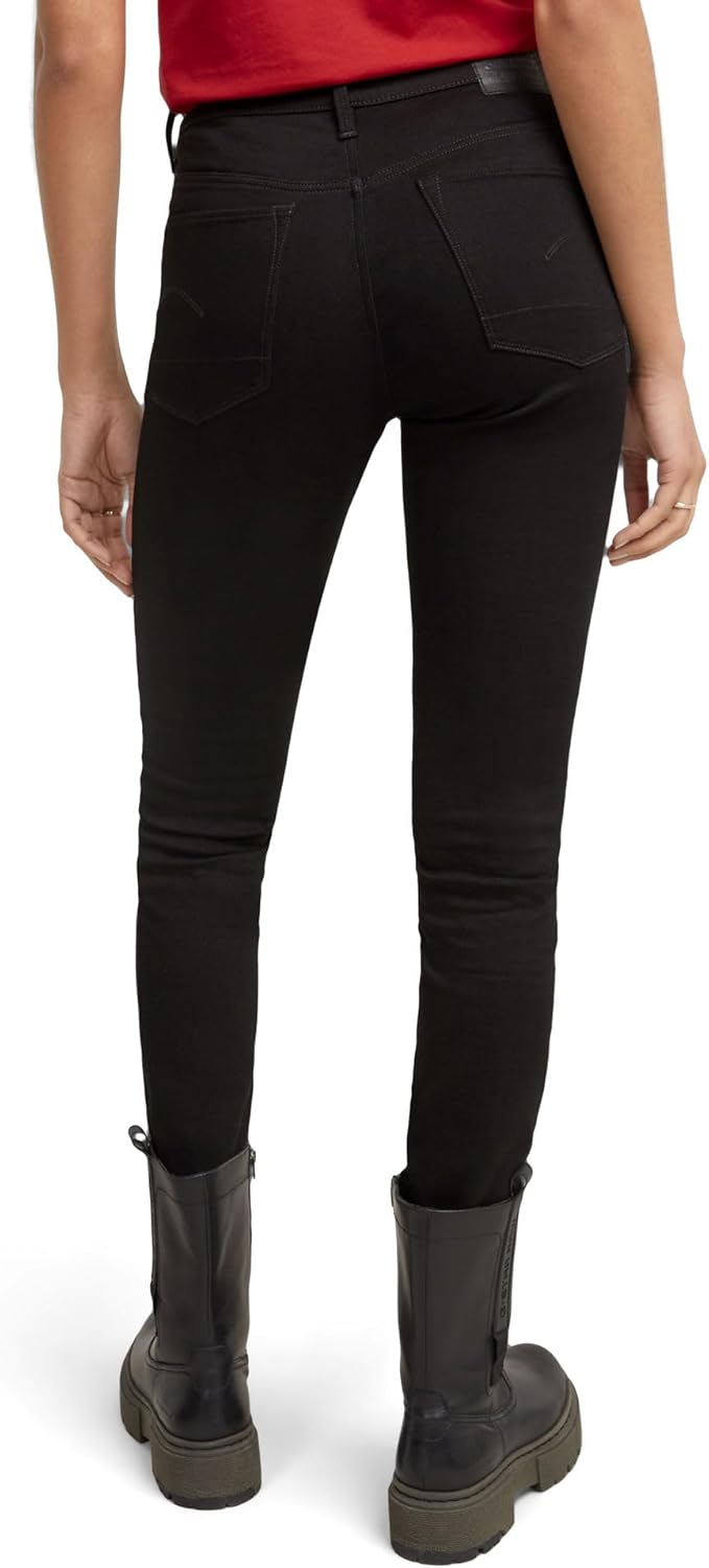 G-STAR RAW Damen 3301 Contour Sk Jeans 23W / 28L Schwarz (Pitch Black D05175-b964-a810), 23W / 28L S