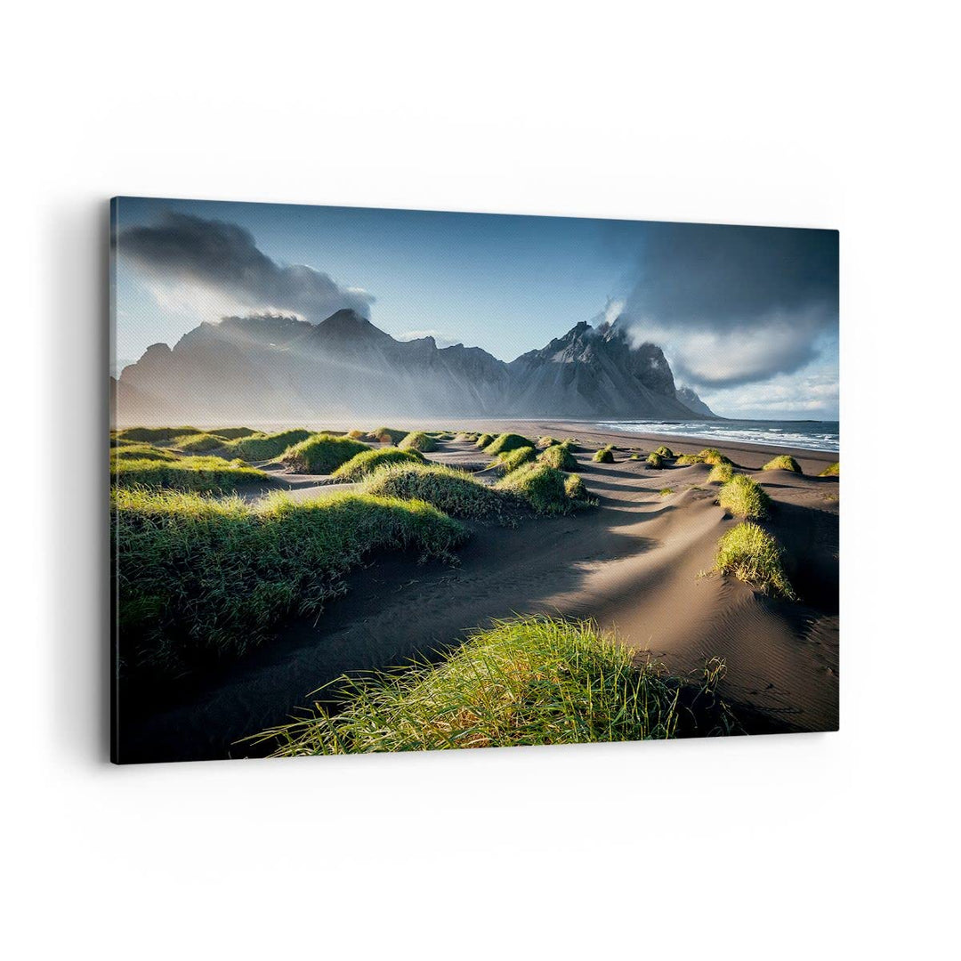 Bilder auf Leinwand 100x70cm Leinwandbild mit Rahmen Vulkan Natur Gross Wanddeko Bild Schlafzimmer K