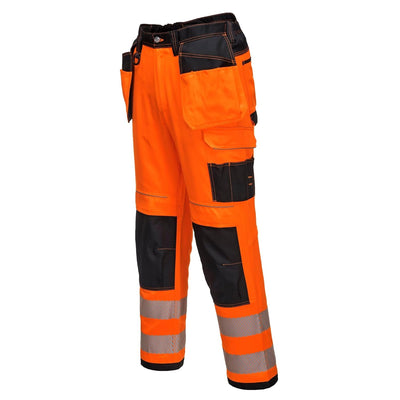 Portwest PW3 Warnschutzhose, Grösse: 36, Farbe: Orange/Schwarz, T501OBR36