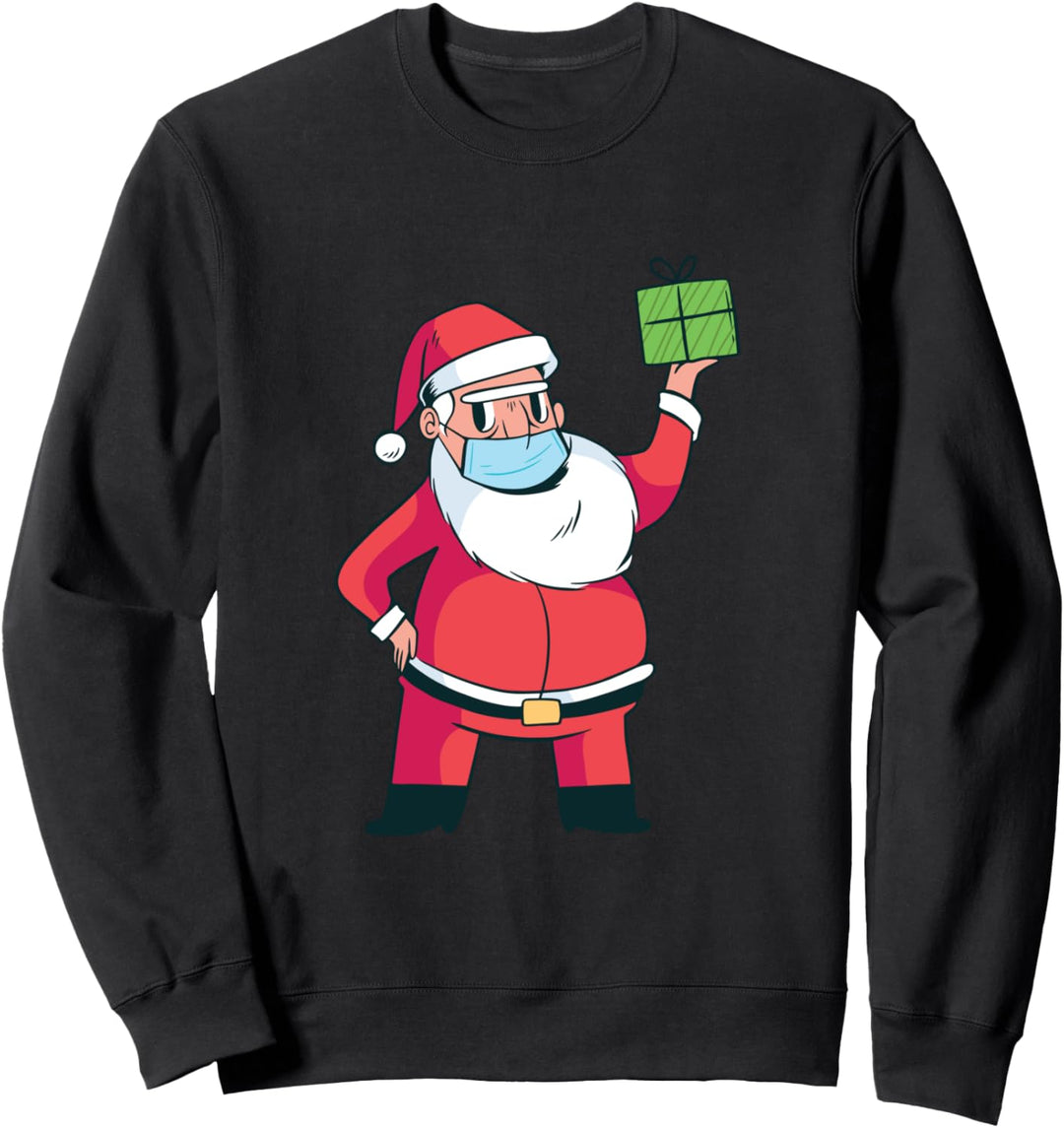 Weihnachten Maske Weihnachtsmann 2020 Sweatshirt