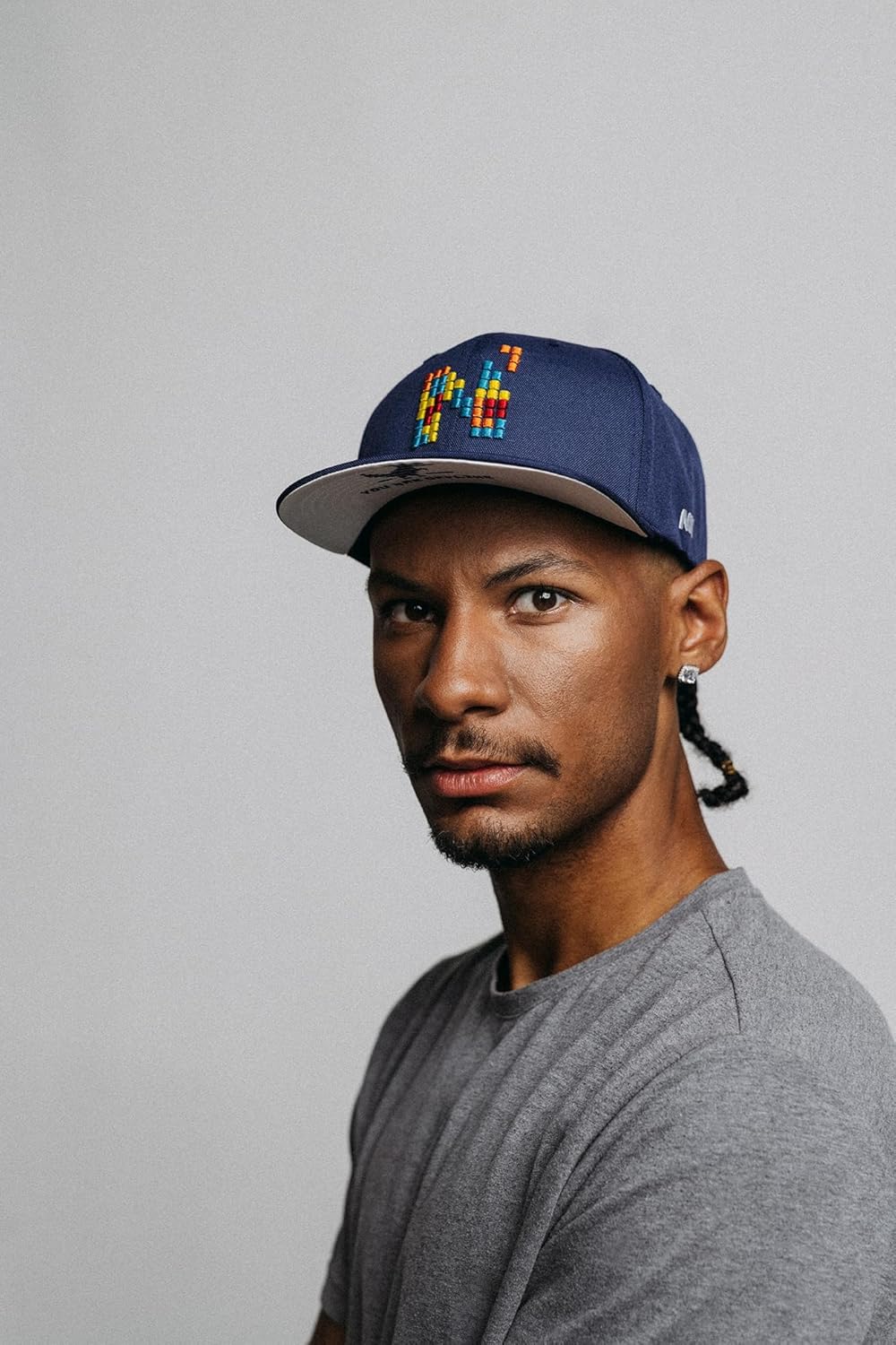 Nebelkind Snapback Cap Dunkelblau Pixel 2 Bunt Grössenverstellbar Unisex One Size