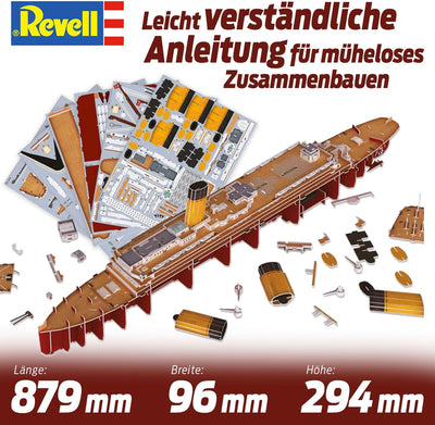 Revell RMS Titanic LED Edition 3D Puzzle | Detailgetreue Nachbildung des legendären Schiffs | Histor