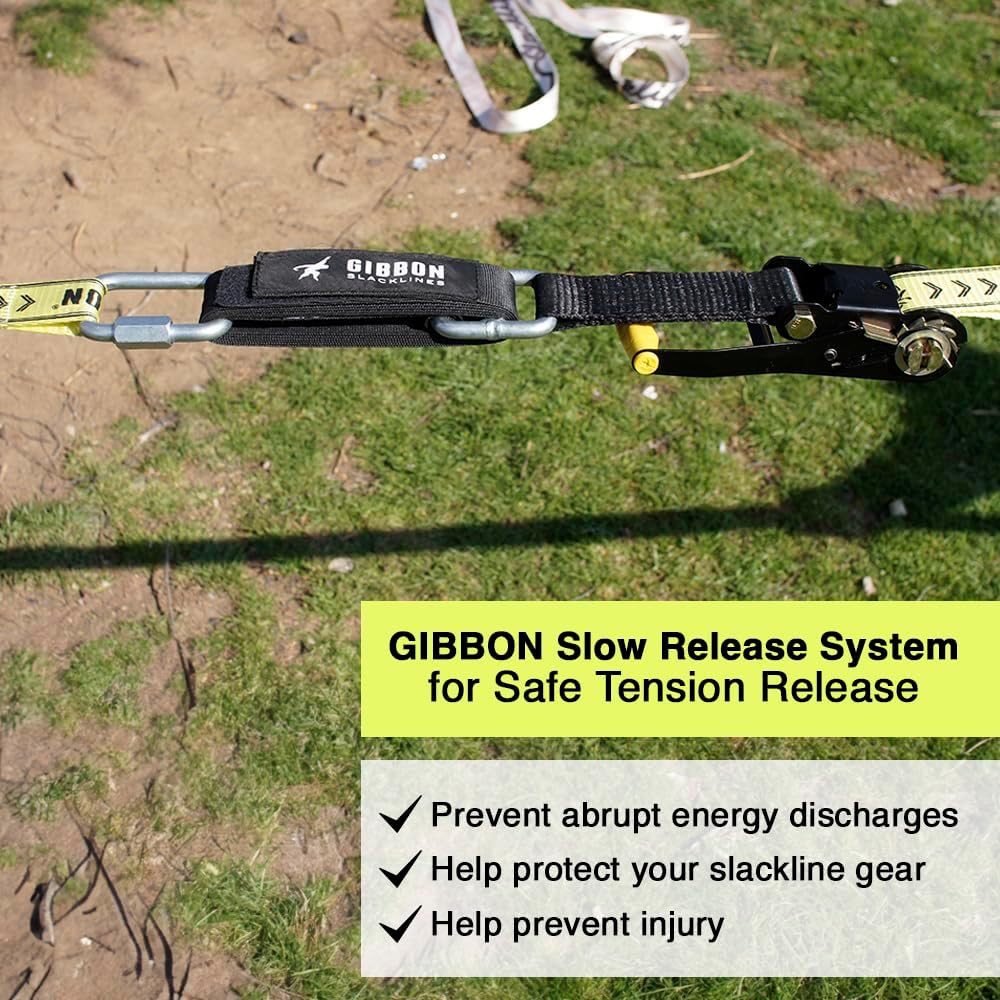 Gibbon Slacklines Slow Release Trickline Equipment, perfekte Lösung für ein sicheres und materialsch