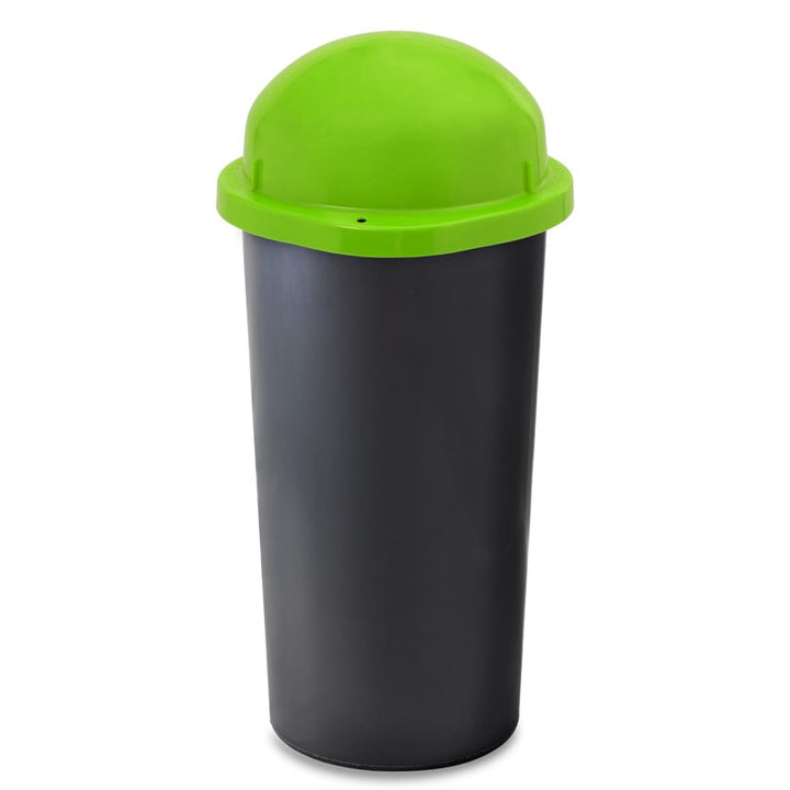 KUEFA HD 60L Müllsackständer, Mülleimer mit Scharnierdeckel und Klemm-Ring Gelber Sack, stabil, stra