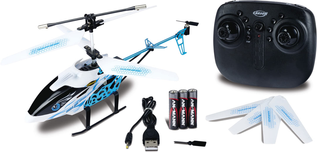 Carson 500507169 Eagle 280 Crash Stop 2,4 GHz 100% RTF – RC Heli, Ferngesteuerter Helikopter, Robust