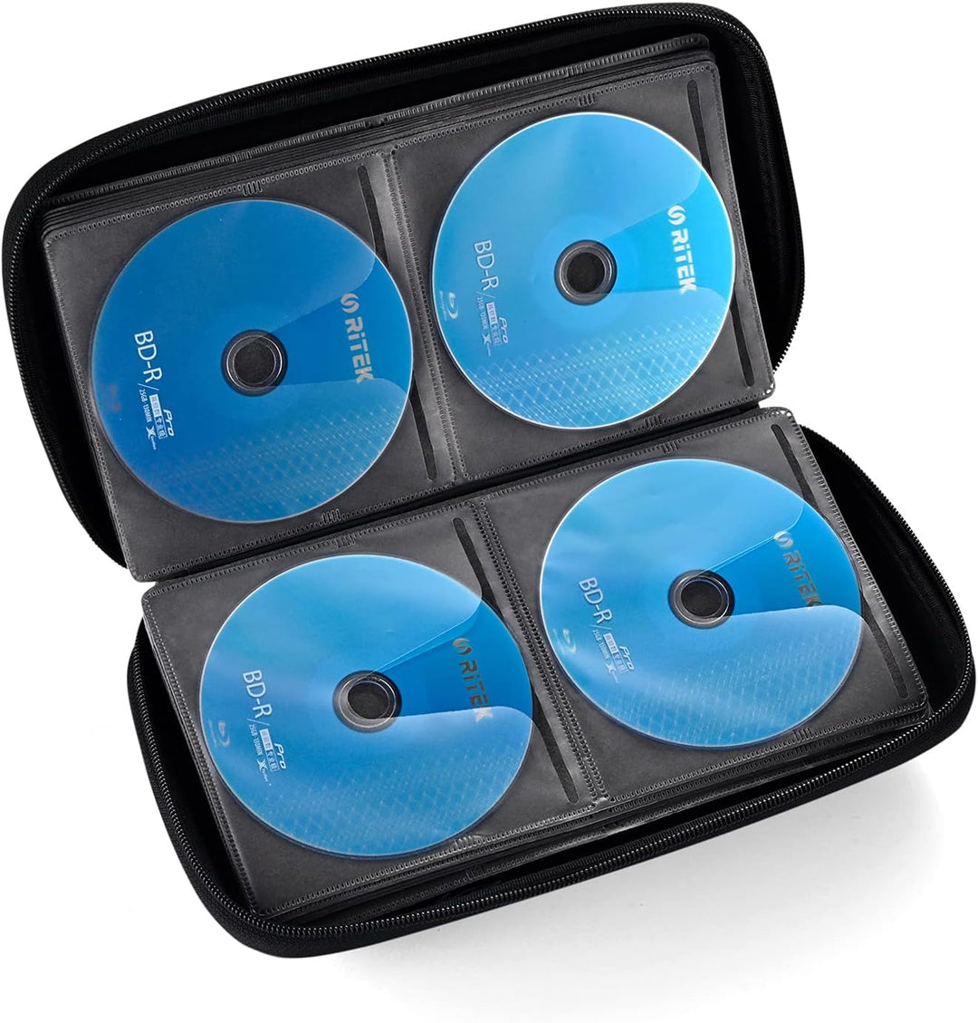 DVD Tasche,48 Kapazität Eva Material CD-Hülle Halter Lagerung Veranstalter Medien Halten Hartplastik